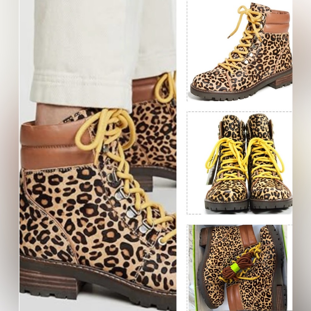 SAM EDELMAN ANIMAL PRINT ANKLE BOOTS